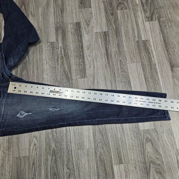 Express Jeans Pants Womens 6S Blue Distressed Legging Mid Rise Skinny Denim - Picture 11 of 13